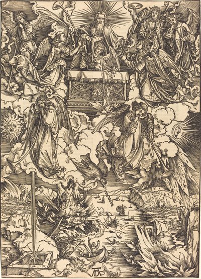 Trompetli Yedi Melek by Albrecht Dürer
