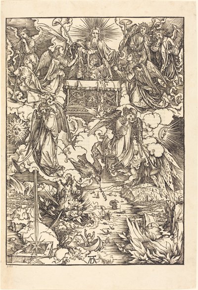 Trompetli Yedi Melek by Albrecht Dürer