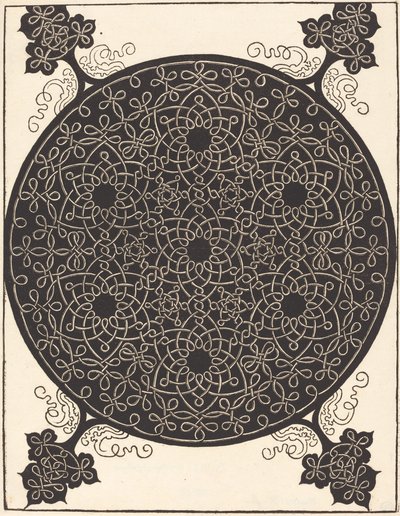 Altıncı Düğüm (yedi küçük düğüm sistemini siyah merkezlerle birleştirir) by Albrecht Dürer