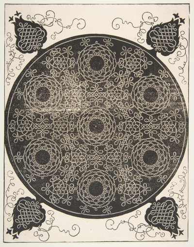 Altıncı Düğüm. Yedi Çelenk ile Geçmeli Roundel, 1521 önce. by Albrecht Dürer