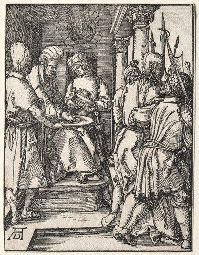 Küçük Tutku: Ellerini Yıkanan Pilatus, 1509-1511. by Albrecht Dürer