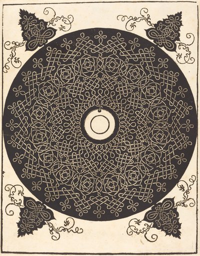 Üçüncü Düğüm (beyaz bir madalyon üzerinde siyah bir daire ile) by Albrecht Dürer