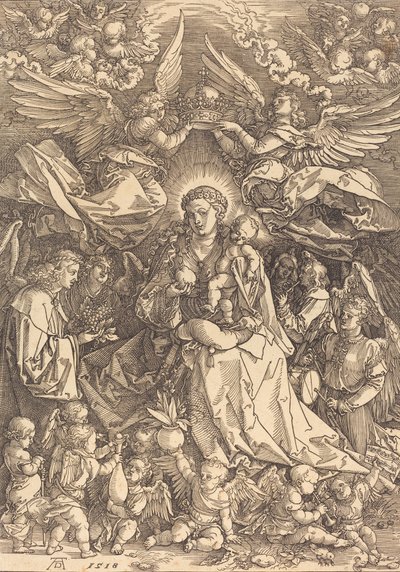Birçok Melekle Çevrili Bakire, 1518. by Albrecht Dürer