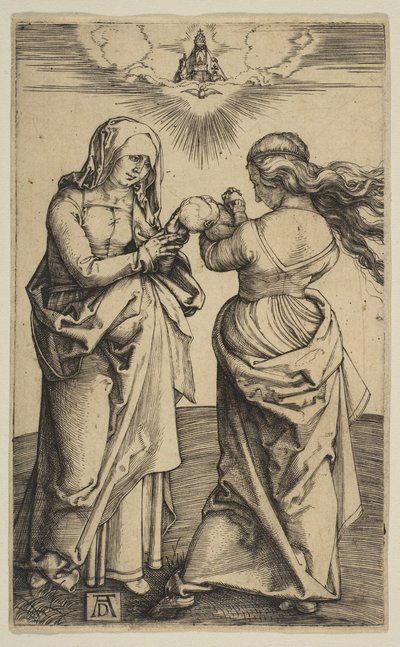 Bebek İsa ve Aziz Anne ile Bakire ve Çocuk, ca. 1500. by Albrecht Dürer