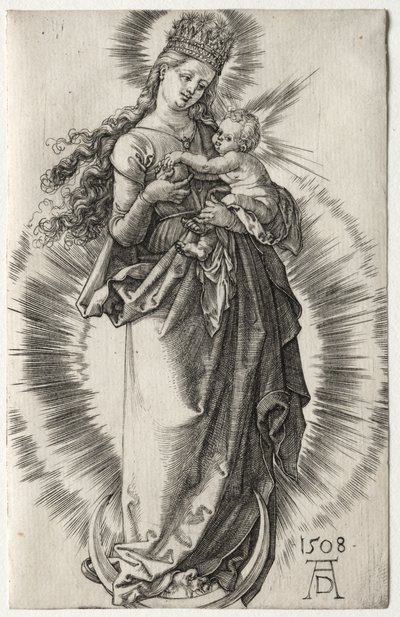 Yıldızlı Taçlı Bakire, 1508. by Albrecht Dürer