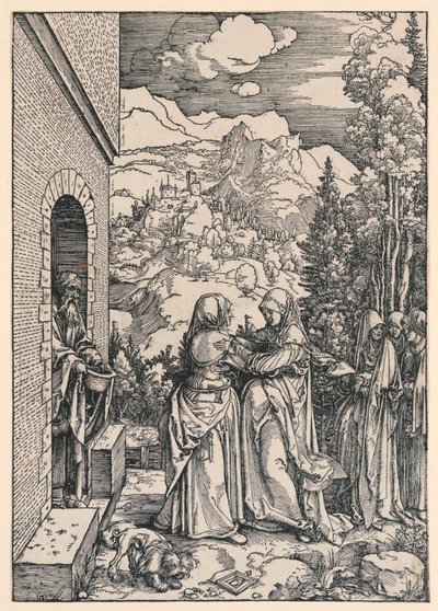 Bakire serisinin Yaşamından Ziyaret, by Albrecht Dürer