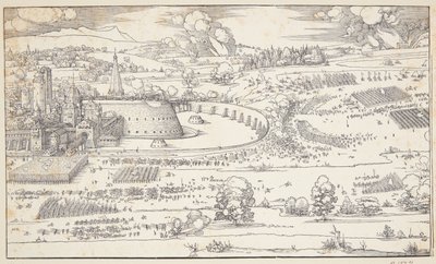 Bir kale kuşatması by Albrecht Dürer