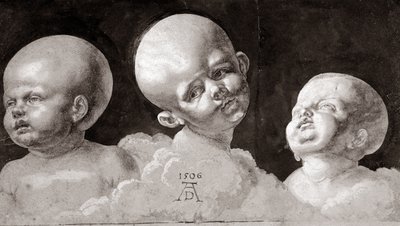Üç Çocuk Başı, 1506 by Albrecht Dürer