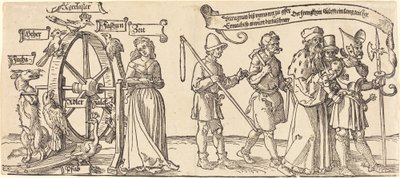 Zaman ve Her Seviyeden İnsanlarla Kader Çarkını Sağa Çeviren Bir Tilki by Albrecht Dürer