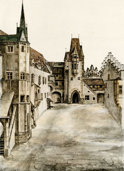 Kale avlusunun görünümü by Albrecht Dürer