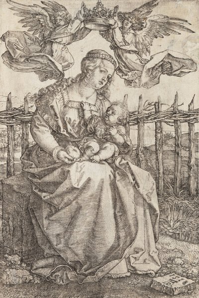 Meryem Ana, İki Melek Tarafından Taçlandı, 1518 by Albrecht Dürer
