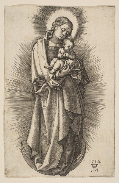 Taçlı Hilaldeki Bakire ve Çocuk, 1514. by Albrecht Dürer