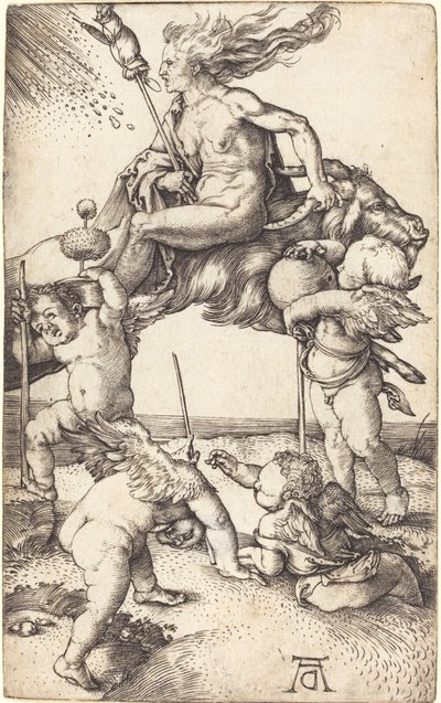 Keçiye Binen Cadı by Albrecht Dürer