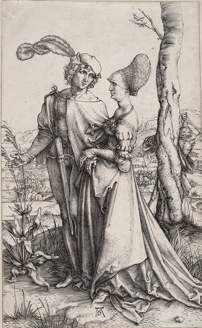 Genç Çift Ölümle Tehdit Edildi by Albrecht Dürer