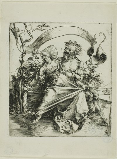 Ölümün Saldırıya Uğradığı Genç Kadın (Ravisher) by Albrecht Dürer