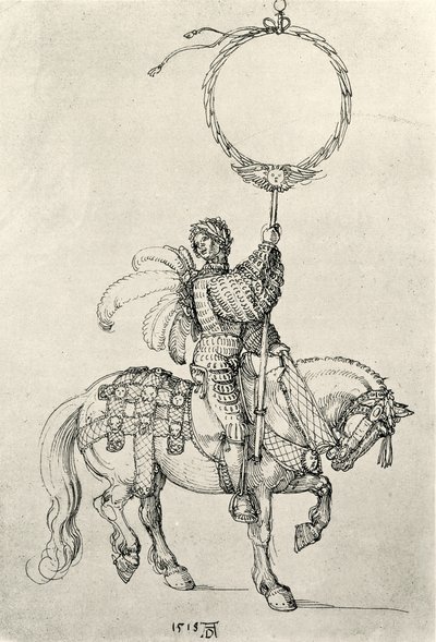 Çelenk sahibi olarak genç binici by Albrecht Dürer