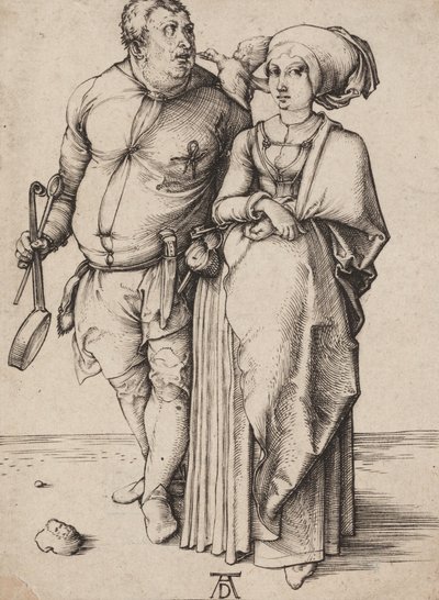 Bir Aşçı ve Karısı, c.1496 (gravür) by Albrecht Dürer