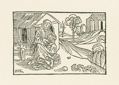 Kardeş Claus kulübenin önünde by Albrecht Dürer or Duerer