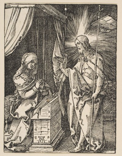 Küçük Tutkudan Annesine Görünen Mesih, c.1510 by Albrecht Dürer