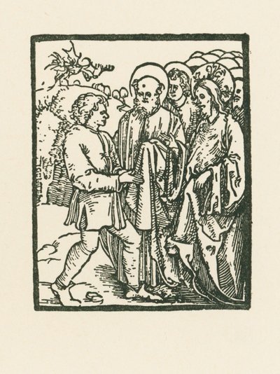 İsa şeytan tarafından ele geçirilmiş birini iyileştirir by Albrecht Dürer or Duerer