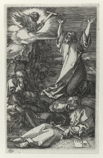 zeytin ağaçlarının bahçesinde İsa by Albrecht Dürer