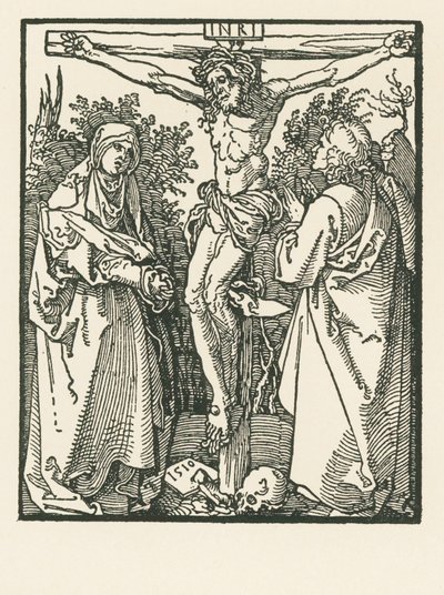 Meryem Ana ve Aziz Yuhanna ile Çarmıhtaki İsa by Albrecht Dürer or Duerer