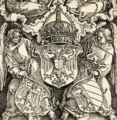 Albrecht Durer (1471-1528), gravür, Almanya tarafından Germen imparatorluğunun arması by Albrecht Dürer