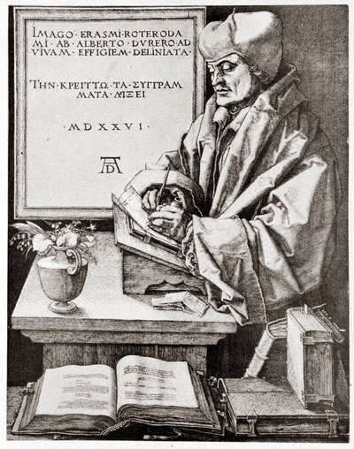 Erasmus yazısına - Albrecht Durer