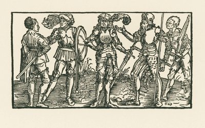 Şövalyeler ve Askerler by Albrecht Dürer or Duerer