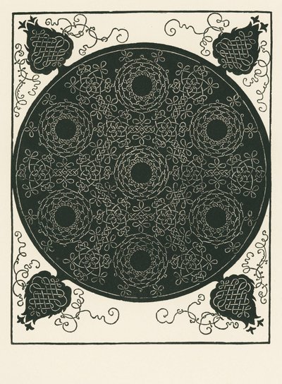 Ortasında altı kez tekrarlanan küçük siyah daire bulunan düğüm by Albrecht Dürer or Duerer