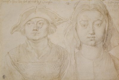 Marx Ulstat; Antwerp#39;in Güzel Genç Kadını, c.1520-21 (gümüş uçlu, fildişi renginde kağıt üzerine astarlanmış) by Albrecht Dürer or Duerer