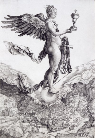 Nemesis (The Great Fortune) (gravür) (ayrıca bkz. 73790) by Albrecht Dürer