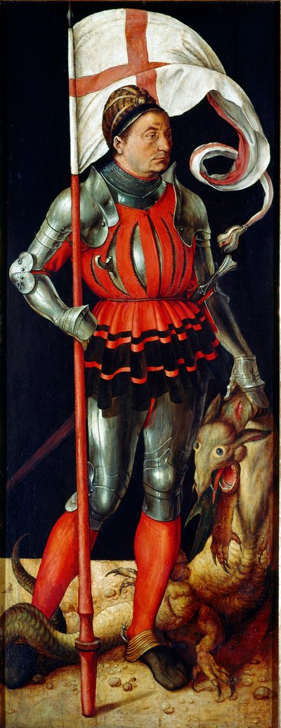 Paumgartner Altarpiece: “” Saint George”” Resim, Albrecht Durer (1471-1528) 1502-1504 Dim. 157x61 cm Alte Pinakothek, Münih by Albrecht Dürer