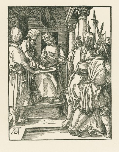 Pilatus ellerini yıkarken, c.1509 (gravür) by Albrecht Dürer or Duerer