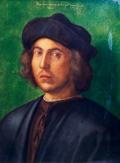Genç Adam Portresi, Albrecht Durer (1471-1528), panel üzerine yağlı boya, 47x35 cm by Albrecht Dürer