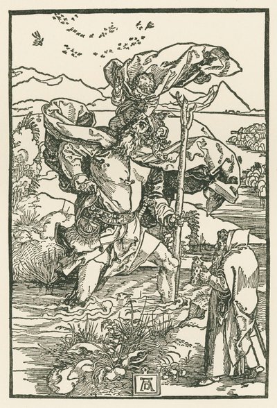 Aziz Christopher, c.1503-04 (gravür) by Albrecht Dürer or Duerer