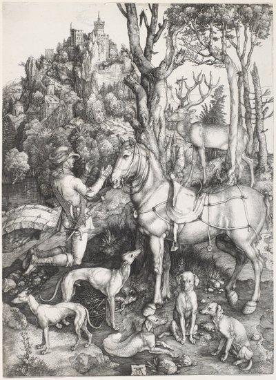 Aziz Eustace, c. 1500-1501 (gravür) by Albrecht Dürer