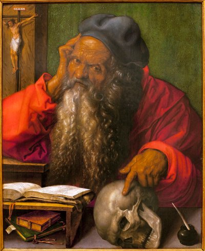 Aziz Jerome - Boyama Albrecht Durer (1471-1528), ahşap üzerine yağlı boya by Albrecht Dürer