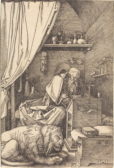 Hücresindeki Aziz Jerome by Albrecht Dürer