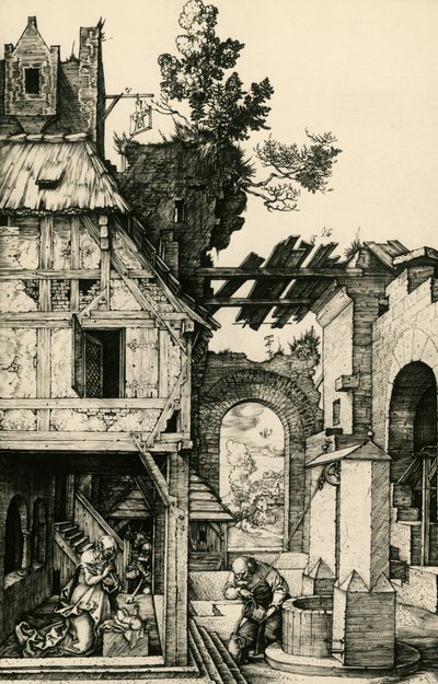 Çocuğun Hayranlığı, Albrecht Durer (1471-1528) tarafından yapılan gravür. by Albrecht Dürer