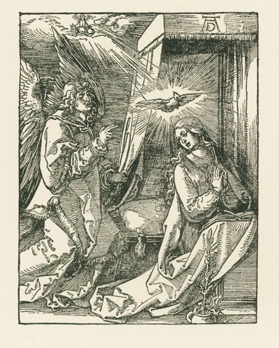 Müjde, c.1510 (gravür) by Albrecht Dürer or Duerer