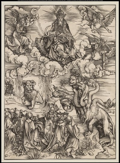 Kıyamet: Kuzu Gibi İki Boynuzlu Canavar, 1496-97 by Albrecht Dürer