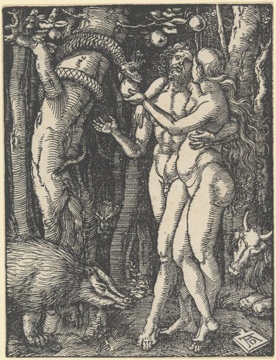 The Small Passion'dan The Fall of Man, 1510 dolayları (gravür) by Albrecht Dürer