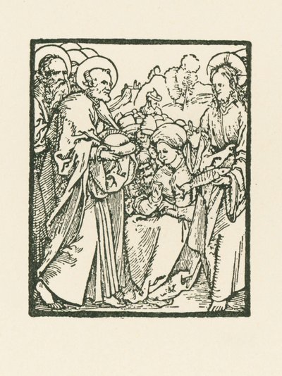 Beş Bin Kişinin Beslenmesi by Albrecht Dürer or Duerer