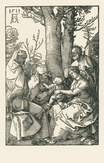 Bir Ağacın Altında Joachim ve Anna ile Kutsal Aile by Albrecht Dürer or Duerer