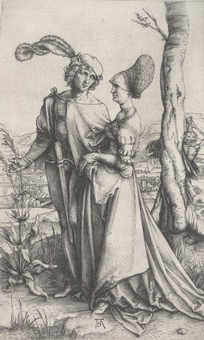 The Promenade, c.1496-1497 (gravür) by Albrecht Dürer