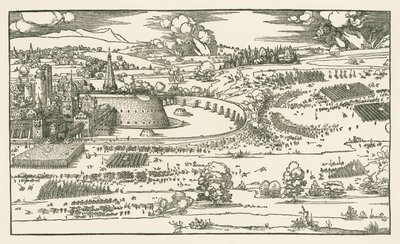 Bir Kalenin Kuşatılması. Sol blok by Albrecht Dürer or Duerer