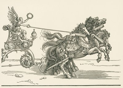 Küçük Zafer Arabası ya da Burgonya Evliliği by Albrecht Dürer or Duerer