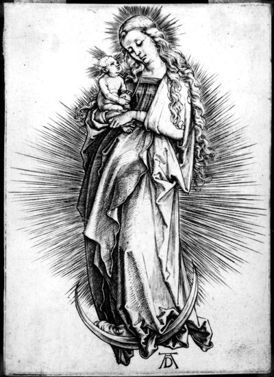 Hilal Üzerindeki Bakire ve Çocuk by Albrecht Dürer