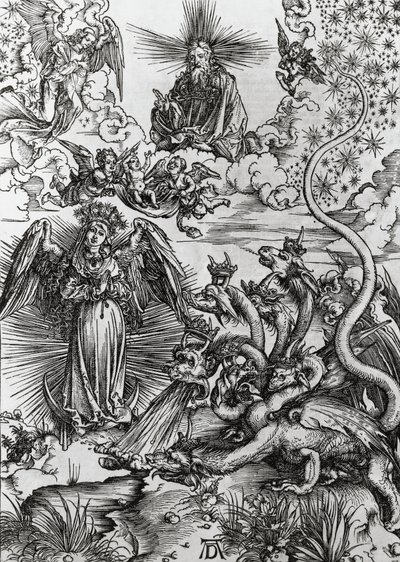 Kıyamet Kadını ve yedi başlı ejderha, Kıyamet by Albrecht Dürer